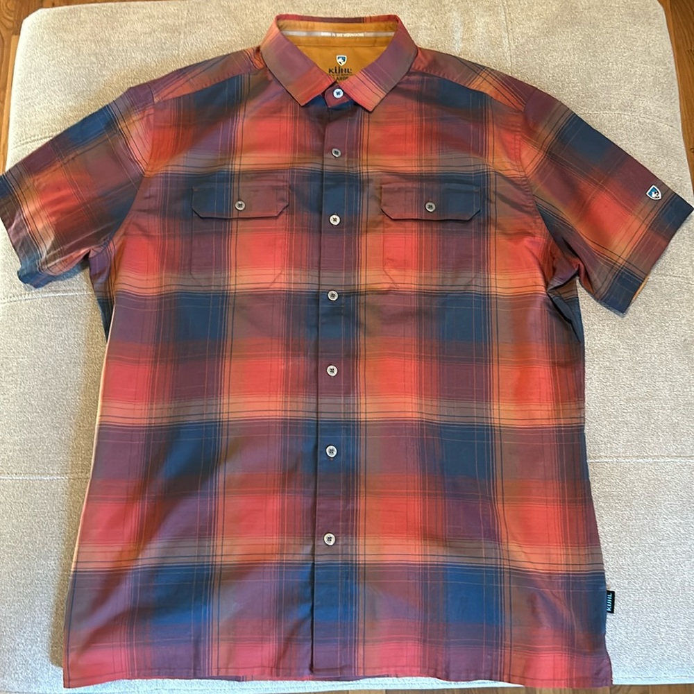 Men’s Kühl button up shirt, size L